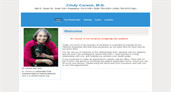 Desktop Screenshot of cindycarsonmd.com